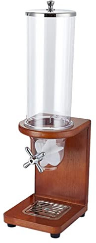 IUokLU Dry Food Cereal Dispenser Airtight Kitchen Storage Can Hold Cereal Small Snack for Home Office Hotel Commercial BarCandy Dstributor with Twist Airtight，Wood-4L