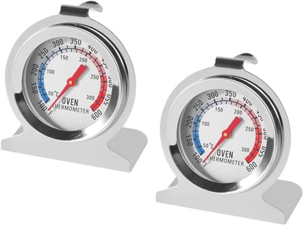 2pcs Ofenthermometer 100-600 ° F/50-300 ° C Edelstahl Küche Kochen Thermomete OventemPerature Gauge Grill Fry Koch Thermometer Backkoch Thermometer für Küchenkochen Backen
