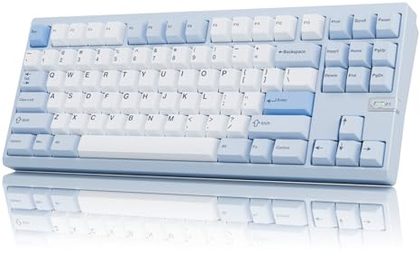 OOCTPK Chilkey ND TKL Clavier mécanique en aluminium, 87 touches Tenkeyless sans fil, trois modes BT5.3/2,4 GHz/USB-C PBT clavier personnalisé remplaçable à chaud pour ordinateur portable Windows