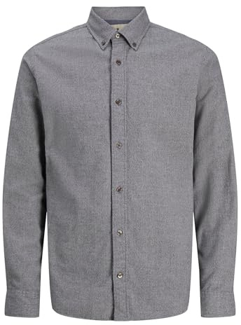 JACK & JONES Ch Jprblubarkley X-Mas L/S T-Shirt en Flanelle, Gris, M Hommes