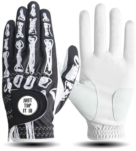 AXKAL Golf Gloves Men Left Hand Microfiber Premium All Weather Weathersof Grip Pack, Mens Golf Glove Comfortable Soft Outdoor (Black, ML)