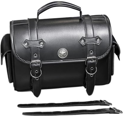 Wisylizv Motorrad-Satteltasche - Motorradsitztasche - Motortasche - Multifunktionale Leder wasserdichte Heckträger Kofferraumsitz