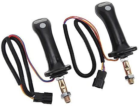 CHICIRIS Manico di Joystick a 3 Bottoni, Design Ergonomico, Materiale Durevole in Lega Addominali e Lega di Alluminio Compatibile con Doosan DH DX150 215 225 300 370-9C, Mini Excavator