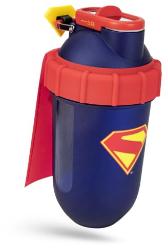 SHAKESPHERE 700ml Tritan Shaker Cup – Superman Edition | DC Comics Limited Edition | Capsule Design, BPA-Free, Steel Slide Cap, Collector’s Box