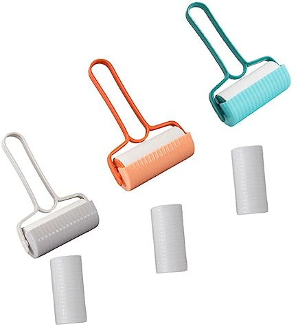 Abaodam 3 Sets Lint Binding Roller for Clothes Hair Removal Replaceable Sticky Paper Roller and Dusting