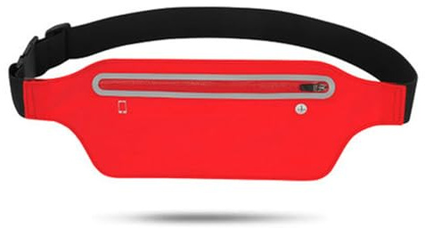 liuchanghe Laufgürtel für Handy, Lauftasche Jogging, Wasserdicht Sportgürtel Hüfttasche für Joggen, Laufen, Sport, Fitness (Rot)