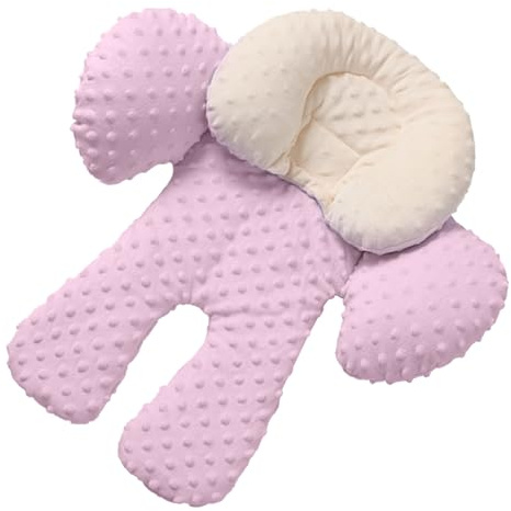 Säuglingsstütze, weicher Baby-Autositzeinsatz mit tragbarem Design, Kopfkissen, verstellbare Passform, tragbares Material, Kinderpflege-Werkzeug, Reisezubehör für Kinderwagen-Schaukelwippe 21,65 x 20,