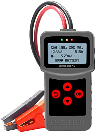 Car Motorcycle Battery Tester Auto Battery Tester MICRO-200 PRO Digital Car Load Discharge Black