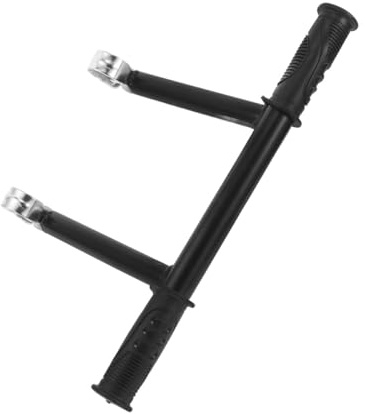 Hoement Extensión de mango de acero inoxidable resistente para cochecito de bebé, agarre cómodo, accesorio de percha deslizante ajustable para paseos y compras