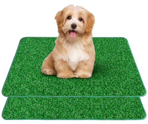 2 pezzi di toilette per cani con prato sintetico, toilette per cuccioli con prato sintetico per addestramento, sostituibile con prato sintetico per esterni, tappetino per addestramento per cuccioli