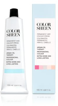 KOSSWELL PROFESSIONAL - Tinte Pelo Color Sheen 02 Violeta, 100 ml, Coloración Permanente en Crema, con Aceite de Argán, Cobertura Total, Brillo y Color Intenso, Mayor Duración