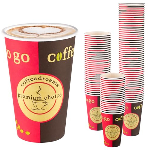 redmax Pappbecher 1000 Stück 300 ml – Kaffeebecher To Go aus Kraftpapier – Einweg Papierbecher für Kaffee, Tee, Glühwein & Kaltgetränke – Coffee Cups