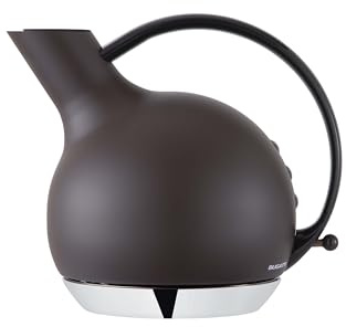 BUGATTI, Giulietta, bollitore elettrico di design con filtro antialcare rimovibile, capacità 1,2 litri, bollitore in acciaio inossidabile 18/10 (Cioccolato)