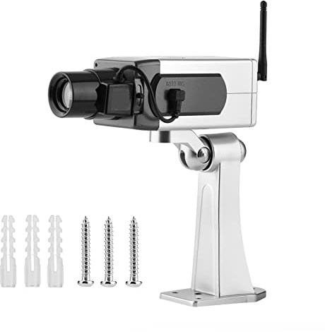 Zerone Dummy Kamera, Gefälschte CCTV Kamera Attrappe mit Bewegungssensor und simuliertem Überwachungssystem Sichtbare blinkende LED für Haus Wohnung Geschäft Laden