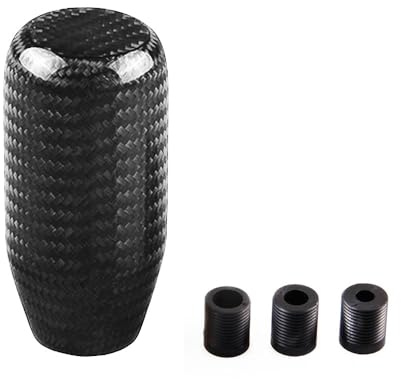 RYANSTAR Universal Gear Shift Style Knob,Car Modified Carbon Fiber Stand Head Manual Transmission Shift Lever Knob Head Wave Stick Shift Knob