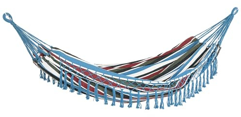Outsunny Tragbare Reisehängematte Hippie Chic Stil Hängemattentuch Abm. 2,85L x 1,5l m Baumwolle Polyester Mehrfarbig