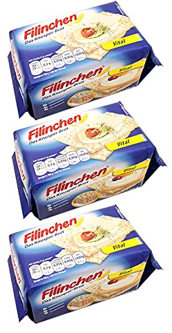 3er Pack Filinchen Das Knusper-Brot Vital 3 x 75 g zuckerarm laktosefrei natriumarm Snack