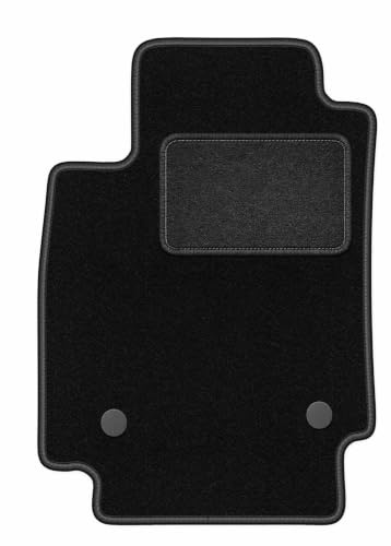 Velours-Fahrermatte passend für Renault Captur 2013-2019, Schwarz, LUX | passend für SUV; Velours-Teppich (Polypropylen), ca. 6,5 mm; rutschfest, vormontierte Befestigungen (Typ RN)