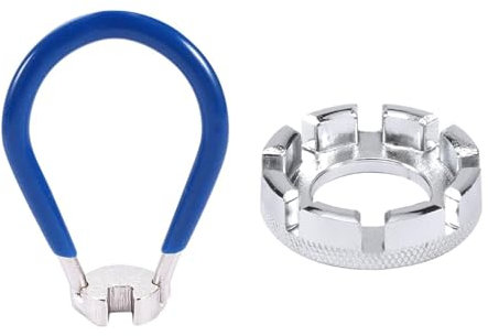 DtosbvOQ Speichenschlüssel Fahrrad aus Stahl, Größe 10-15 Universal, mit Bike Reifenheber