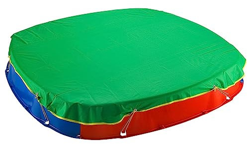 BURI Abdeckplane Sandkasten 150x150cm Plane universal Sandkastenabdeckung Schutzhülle grün - Abdeckhaube Wetterschutzhülle Regenschutz Staubdicht inkl Gummis