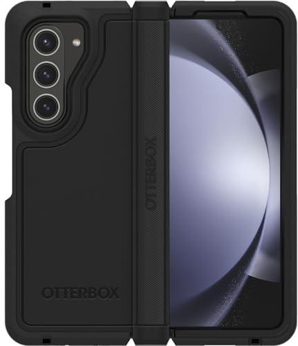 OtterBox Galaxy Z Fold5 DEFENDER SERIES XT Case - BLACK, screenless, rugged hinge protection, lanyard attachment, PowerShare and wireless charging compatible