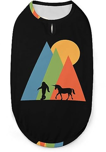 Color Mountain Man Led The Horse Haustiere Shirt Weste Süßes Hunde Tank Top Weiches ärmelloses T-Shirt für Welpen Kitty Katzen S