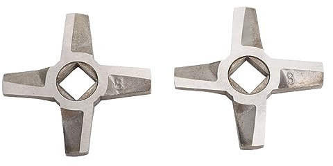 BORDSTRACT 2 Pièces Lames De Hachoir à Viande En Acier Inoxydable, Remplacement De Couteau Universel Pour Hachoirs à Viande à Couteau Plat, Diamètre 5,5 Cm