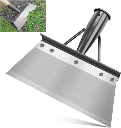 Rengöringsspade, multifunktionell trädgårdsspade, utomhus trädgård rengöringsspade, ogrävande stålspade, trädgårdsspade för växter, gård, ogräsverktyg (23 cm inga stavar)
