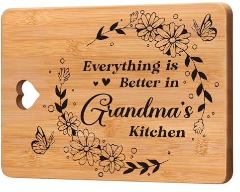 Grandma Gifts, Christmas Gifts for Grandma - Bamboo Cutting Board, Grandma Birthday Gifts, Spacial Gifts for Grandma, Grandma Gifts from Grandchildren, Gift Ideas for Nanny
