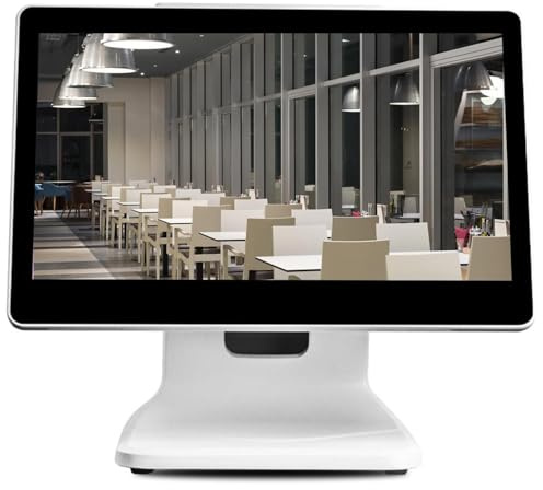 15.6 inch LCD touch screen monitor POS cash register monitor touch screen Windows 10 retail cash register system 1366 * 768 resolution LCD 64GB touch cash register PC POS USB VGA screen monitors