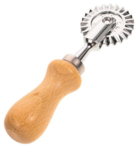 Amosfun Stainless Steel Biscuit Mold Embossed Cookie Cutters with Wooden Handle 3-Piece Set for Pastry and Dessert Baking for Baking Lovers