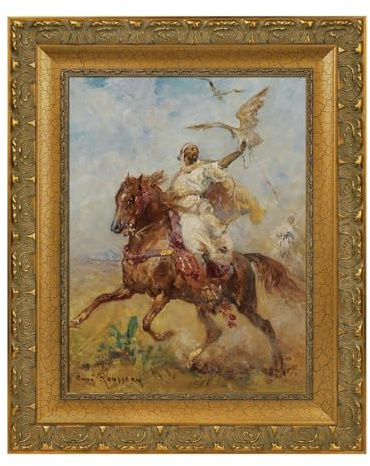 FOLKOR Classical DIY Wood Plein Air Frame for 18x24 Handmade Oil Paintings Vintage Prints, 2.8 Wide Embossed Art Frame for Artists Exhibition Gallery Show Memorial Portrait, No Glass & Back (Gold)