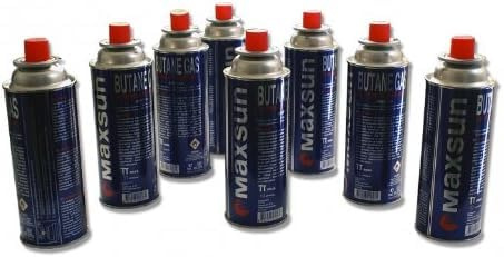 Trendsky 8 x Gaskartuschen 227ml für Camping Kocher Unkrautbrenner Gaskocher Gasofen, Butan Gas Kartusche Flasche MSF-1A