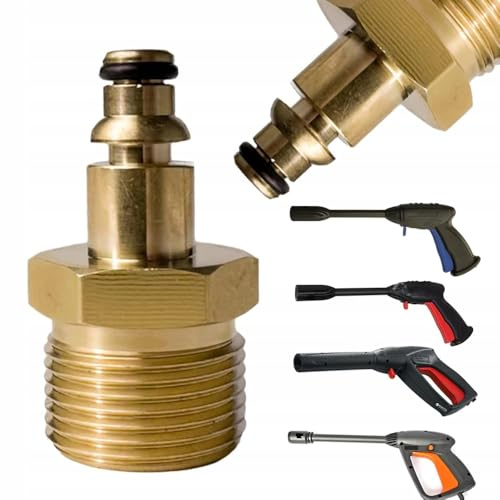 Rosfix Adattatore M22x1,5 Maschio a Innesto Rapido – Ottone Resistente, 14 mm | ricambio per idropulitrice Bosch, AR, Black&Decker | Connettore Tubo Alta Pressione