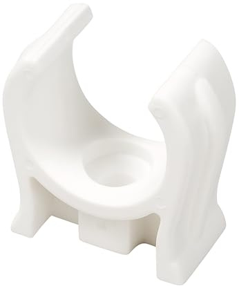 15mm Single Snap-in Open Pipe Clip White Plastic Support Bracket for Securing Plumbing Pipe Runs for Basic Pipe use