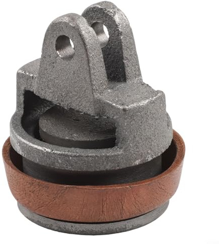 75 Tipo mano per pompa pistone di ricambio con guarnizione in pelle, stantuffo in ghisa per pompe dell'acqua da giardino, altezza 95 mm, spessore 65 mm, grigio e marrone