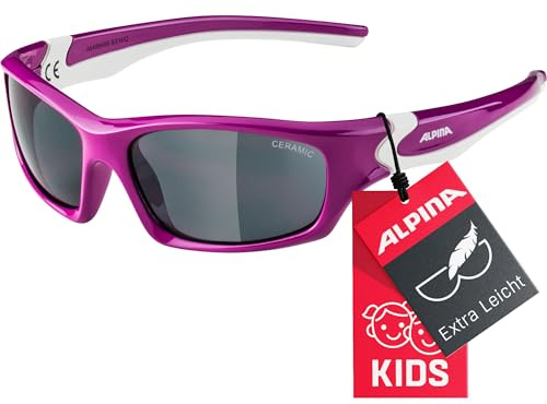 ALPINA Unisex - Niños, FLEXXY Teen Gafas de Sol, Berry-White Gloss, One Size