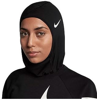 Nike Damen Pro Hijab 2.0 Kopftuch, Schwarz, M-L EU