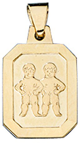 Jobo Sternzeichen-Anhänger Zwilling aus 8 Karat 333 Gold