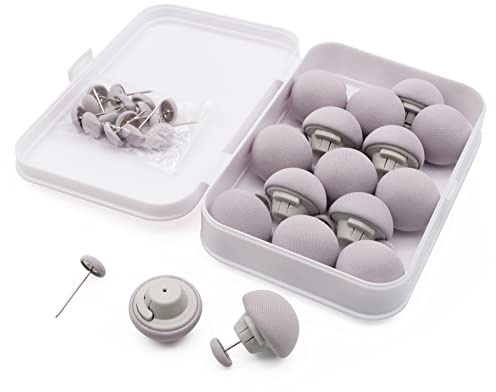 MQUPIN Duvet Clips Duvet Cover Pins,Duvet Pin Comforter Clips 16set, Soft Fabric Material Double Sided Pin Fasteners for Quilt, Cushions, Curtains- Grey