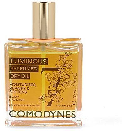 Comodynes - Luminous, Vielseitiges Trockenöl für Körper, Gesicht und Haar, Mit delikatem blumigen Duft, Intensive Feuchtigkeitsversorgung und Reparatur, Für alle Hauttypen geeignet - 100 ml
