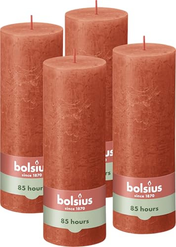 Bolsius - Rustikt Ljus - Orange - 19cm - 4 Stycken - Påsk