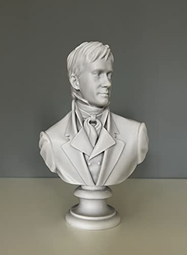 Mr. Darcy Sculpture, 10 inches 25 cm, Pride and Prejudice, Mr. Darcy Bust Statue White