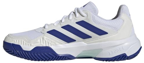 Adidas Herren Courtjam Control 3 Tennis Shoes, Cloud White/Lucid Blue/semi Flash Aqua, 42 2/3 EU