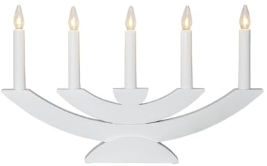 Holz-Leuchter Navida (klein, weiß)