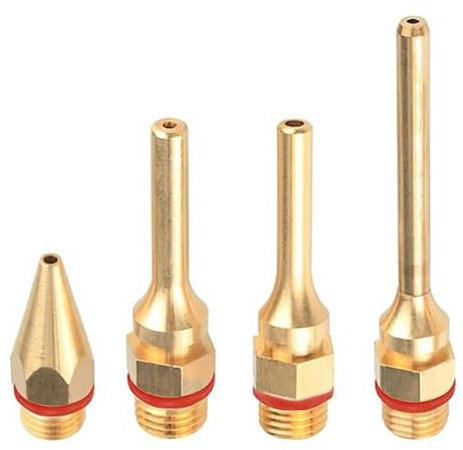 Bestgle 4Pcs Hot Glue Gun Nozzles, Interchangeable Glue Sticks Long Nozzle Copper Tip Replacement Kit Hot Melting Glue Gun Tool Accessories