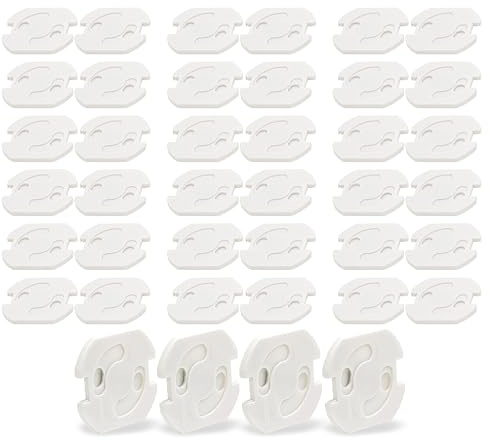 BIGtec Steckdosen Kindersicherung 40 Stück Steckdosenschutz Kinder Steckdosensicherung Steckdosenleisten Baby Kleinkind Sicherung Schutz mit Drehmechanik