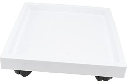 POPETPOP 1Pc Bandeja Cuadrada Planta Cuadrada con Ruedas Paleta De Plástico Macetero Carro Cuadrado Maceta Bandeja Maceta Bandeja De Agua Soportes De Plantas para Exterior PP Resina