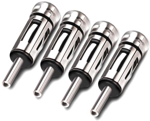 TUOLNK Adattatore per antenna radio DIN maschio a femmina ISO, adattatore stereo universale per auto per veicoli, presa ISO a connettore DIN per autoradio per veicoli 4 pezzi