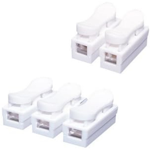 Regleta de conexión rápida Blanca, 3 contactos, Paquete de 10 pcs, Ideal para múltiples Dispositivos eléctricos y expansión de Tomas.